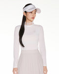 Ruffle high neck cooling inner t-shirt - White
