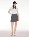 Patterned ribbon detachable t-shirt - White