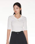 Front ribbon belt wide pleated skirt - Black