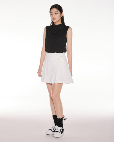 Mesh Crop Short Sleeve and Sleeveless Set - Black