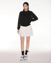 Scassi collar zip-up cardigan - Black