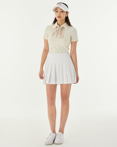 Fair Liar Performance Pleated Skirt - White