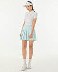 Front shirring short sleeve t-shirt - White