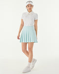 Front shirring short sleeve t-shirt - White