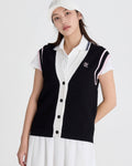 Color Scheme V-neck vest - Black