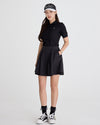 double layer flared skirt - Black