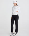 Back band straight fit pants - Black