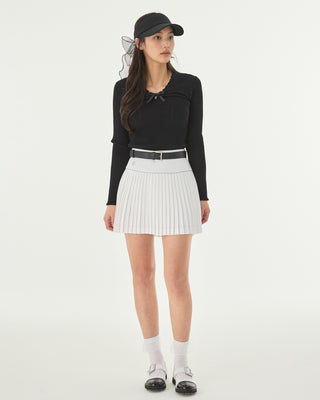 Ribbon Shirring Knit - Black