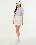 High waist ribbon flap skirt - White