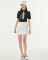 High waist ball pocket H-line skirt - White