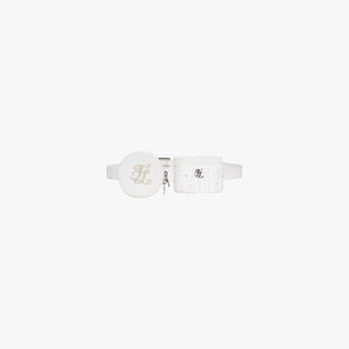 Tweed Twin Hip Bag (White)