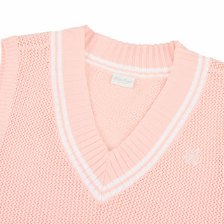Punched V-neck Vest (Coral)
