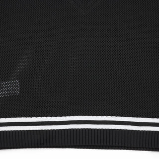 Punched V-neck Vest (Black)