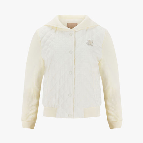 Tweed Quilted Jumper (Ivory)