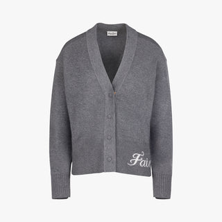 Loose-fit V Cardigan (Charcoal Grey)