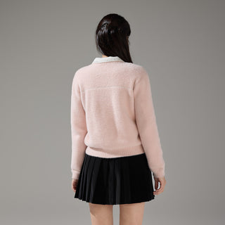 Stitch Windproof Cardigan (Pink)