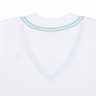 Punched V-neck Vest (White)