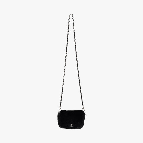 Two-way Fur Belted Bag (Black)