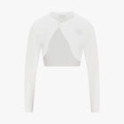 Pearl Logo Bolero Cardigan (Ivory)
