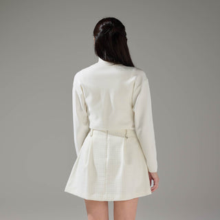 Pearl Logo Bolero Cardigan (Ivory)