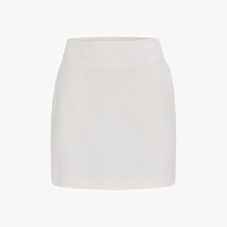 Lace H-line skirt (White)