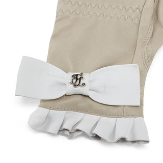 Lambskin Ribbon Gloves (Beige)