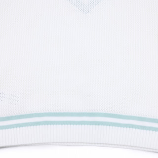 Punched V-neck Vest (White)