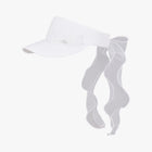 Pearl Ribbon Organza Visor (White)
