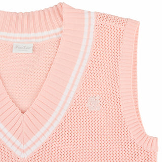 Punched V-neck Vest (Coral)