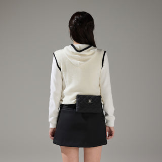 Double Button Windproof Knit Vest (Ivory)