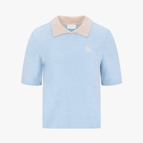 Fluffy Cropped Knit (Blue)