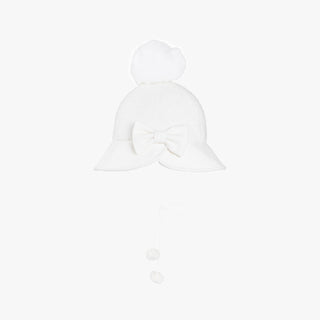 Back Ribbon Fur Hat (Ivory)