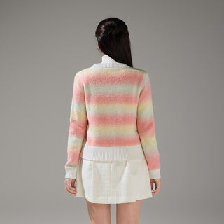 Gradient Windproof Cardigan (Pink)
