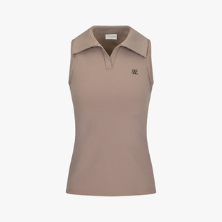 Lucé Halter Sleeveless T-Shirt (Cocoa)