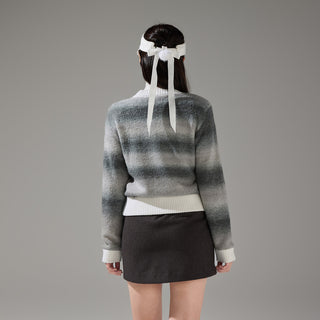 Gradient Windproof Cardigan (Grey)