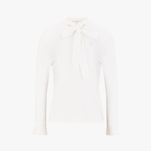 Tie Mockneck Tshirt (Ivory)