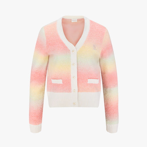 Gradient Windproof Cardigan (Pink)