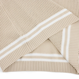 Punched V-neck Vest (Beige)