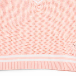 Punched V-neck Vest (Coral)