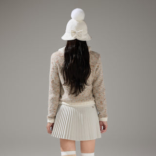 Fur Collar Windproof Cardigan (Beige)