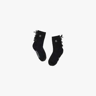 Tulle Frill Ankle Socks (Black)