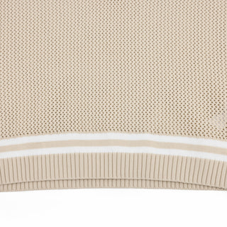 Punched V-neck Vest (Beige)