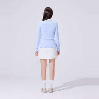 Pearl Ribbon Sleeveless T-Shirt (White)
