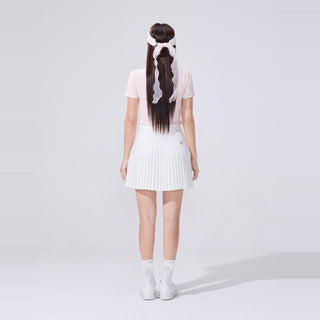 Lace Ribbon Summer Ankle Socks (White)