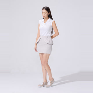 Pearl Ribbon Sleeveless T-Shirt (White)