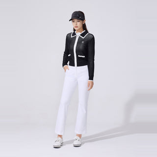 Neck Shirring T-Shirt (White)