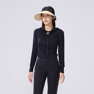 Pearl Ribbon Sleeveless T-Shirt (Black)