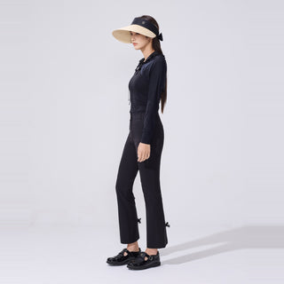 Pearl Ribbon Sleeveless T-Shirt (Black)