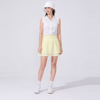 Tulle Frill Ankle Socks (White)