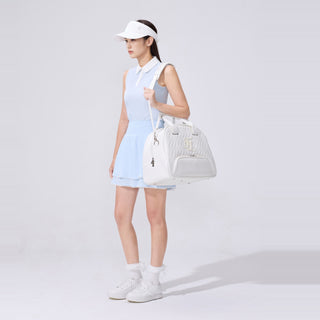 Pom-Pom Seersucker Sleeveless T-Shirt (Blue)